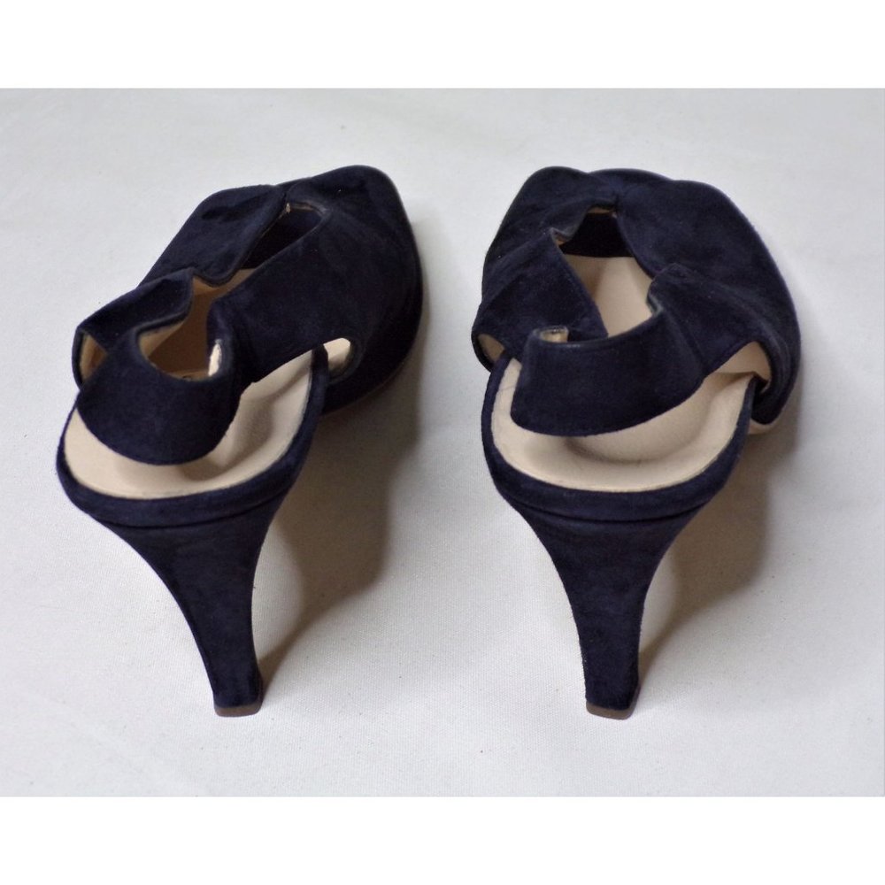 🆕 PAUL GREEN Avanti Peep Toe Slingback Pump Shoes Suede Black 9.5 - Picture 5 of 9